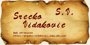 Srećko Vidaković vizit kartica